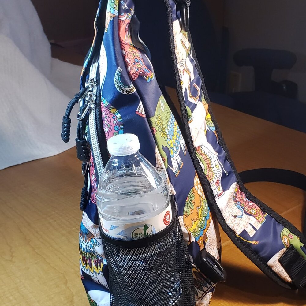 Mosiso Sling Crossbody Bag, Cute Elephant Print - Picture 7 of 13